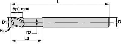 Vision Plus™ • Series 75N2 • Radius • Cylindrical Shank • Metric