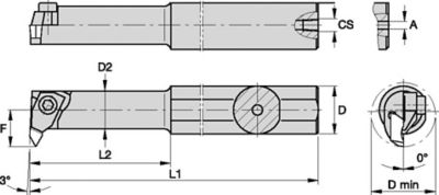 Integral I.D. Threading Boring Bars • A-NNT-1 • Metric