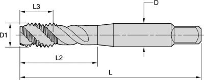 KHSST Spiral Flute • Metric ANSI • Bottoming Chamfer